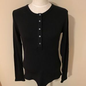 Jcrew ribbed Henley bodysuit
